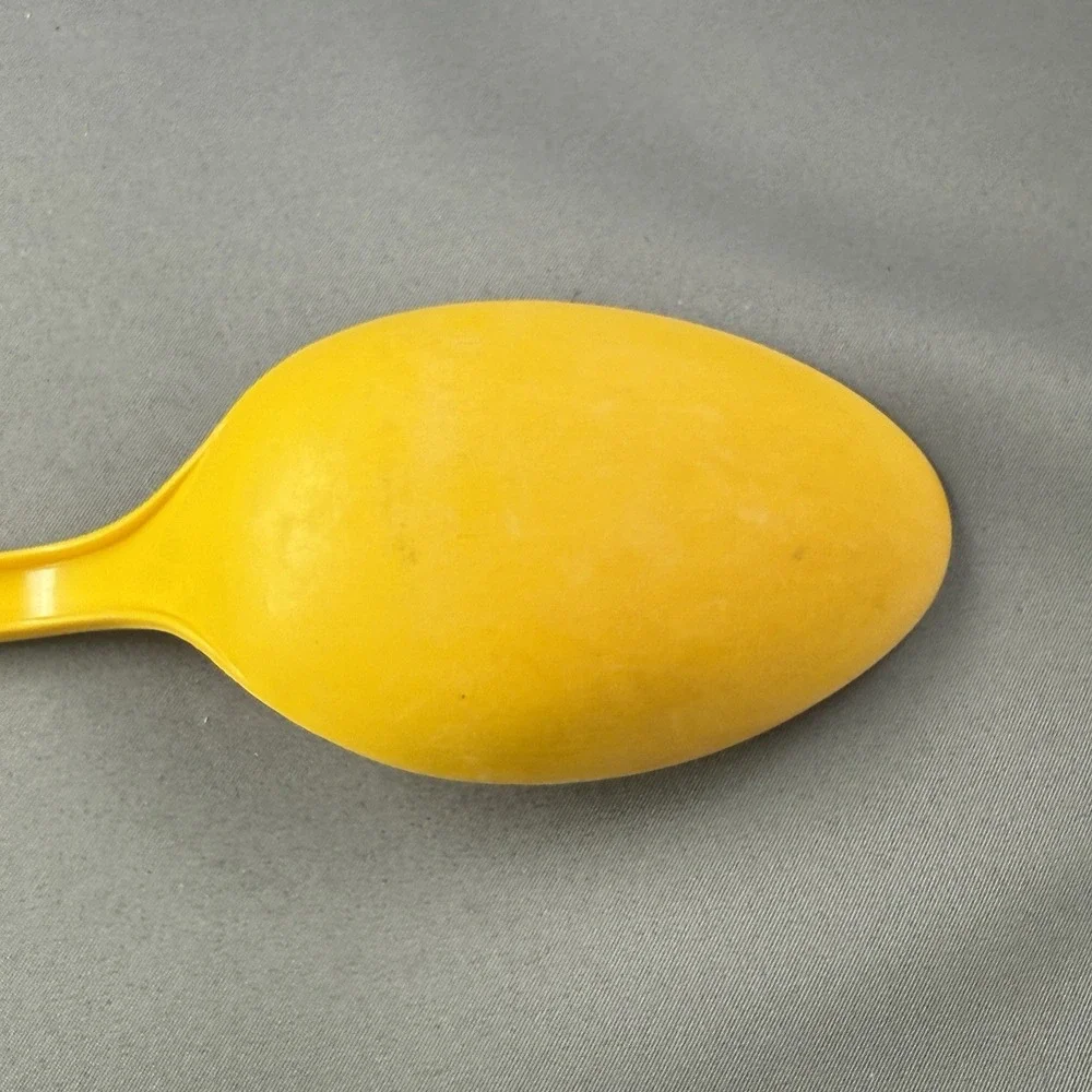 Vintage EKCO Yellow Plastic Serving Spoon Dishwasher Safe USA Retro Kitchen Tool